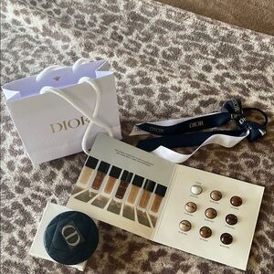 Dior Beauty Set with Foundation Samples and Compact